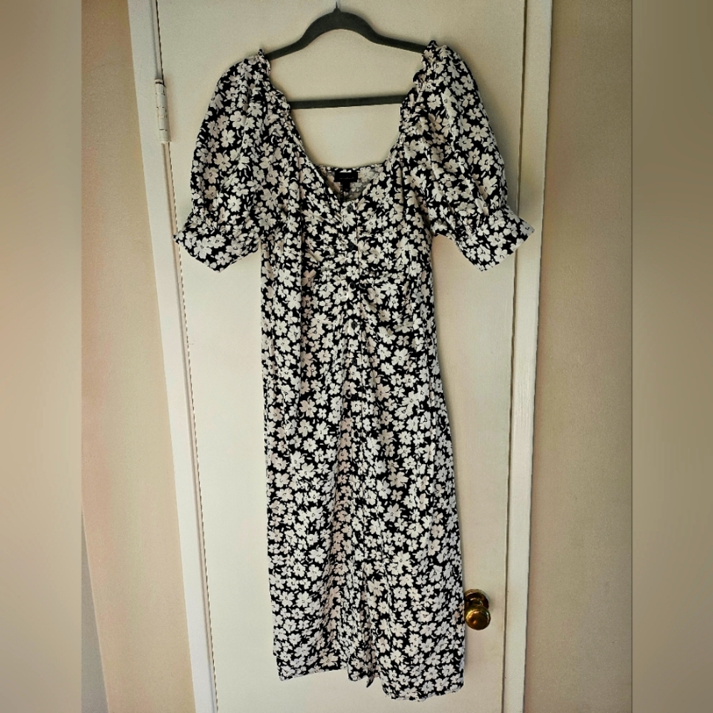 Who what where Floral b & w dress
